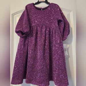 Bonnie Jean Sparkling Magenta Dress